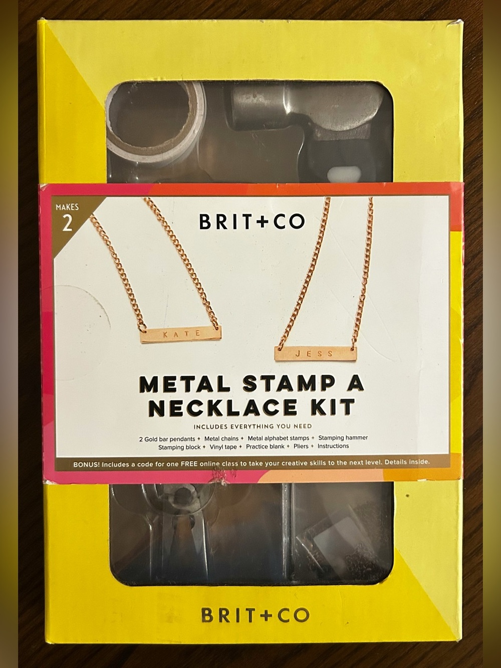 New Brit + Co Metal Stamp a Necklace Kit – Opened/Unused